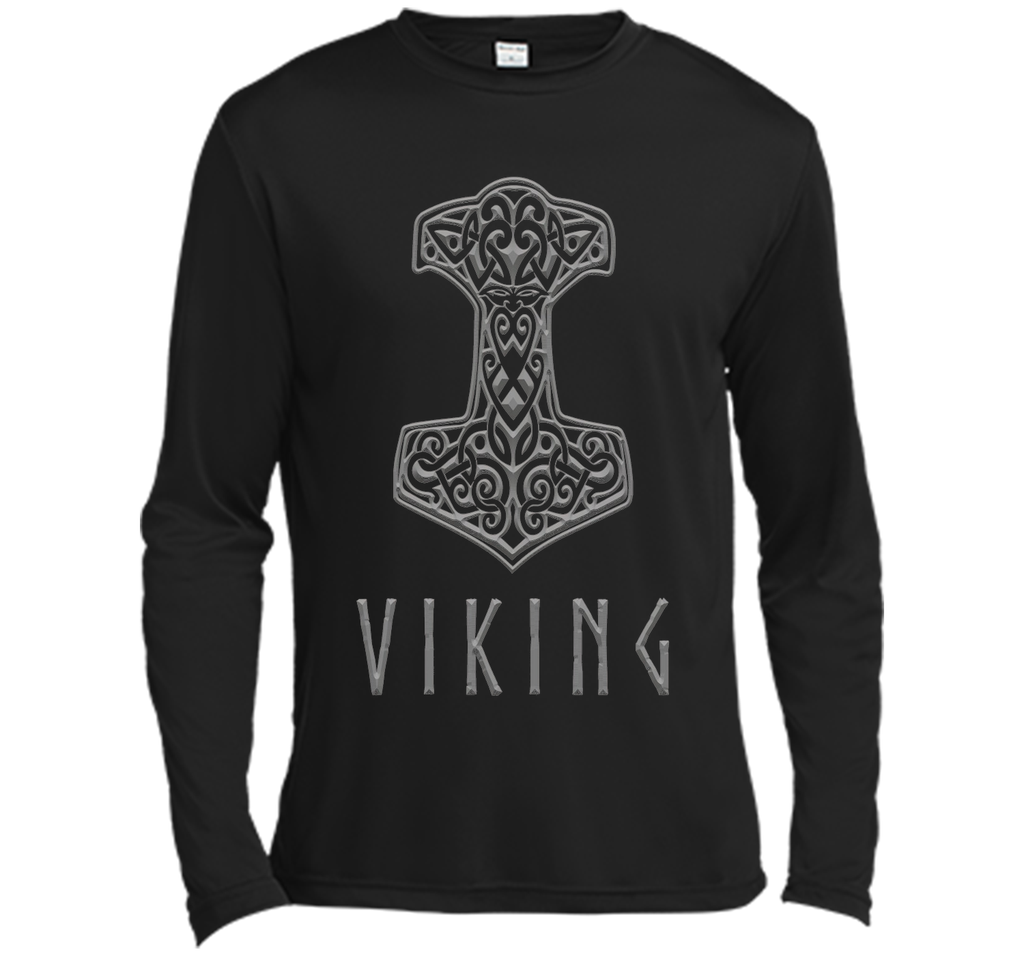 Thor's Hammer Mjolnir and Viking Silver T-Shirt