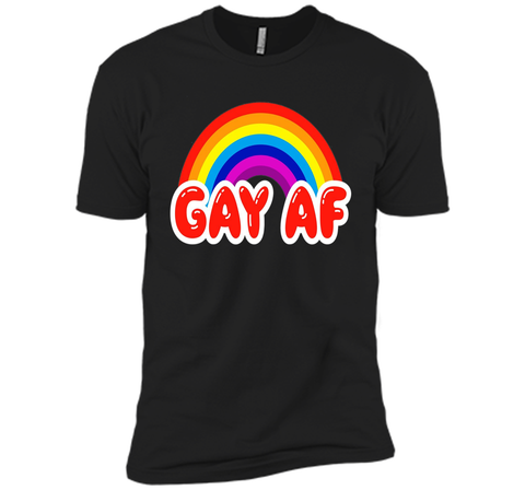 Gay AF Funny Gay Flag Rainbow Colors LGBTQ Pride T-Shirt