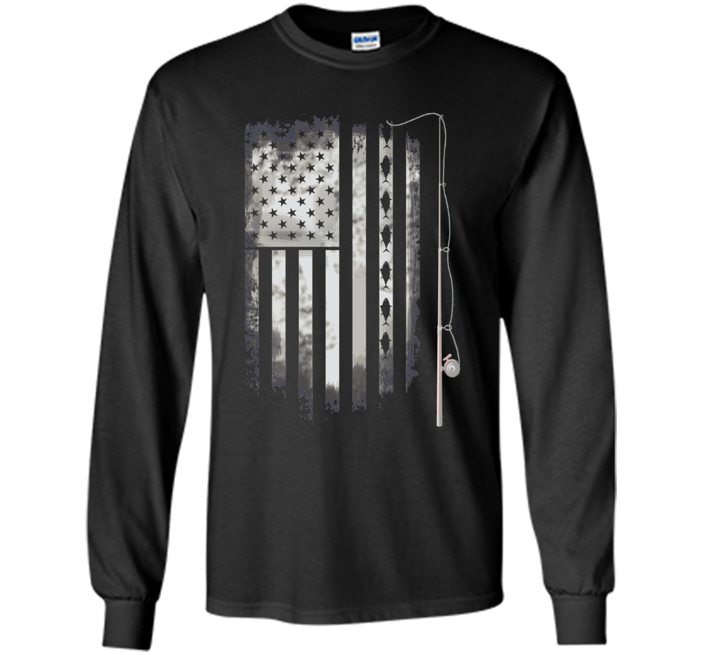 fishing angle fish American Flag u.s. team T-shirt