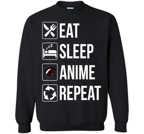Funny Eat Sleep Anime Repeat TShirt