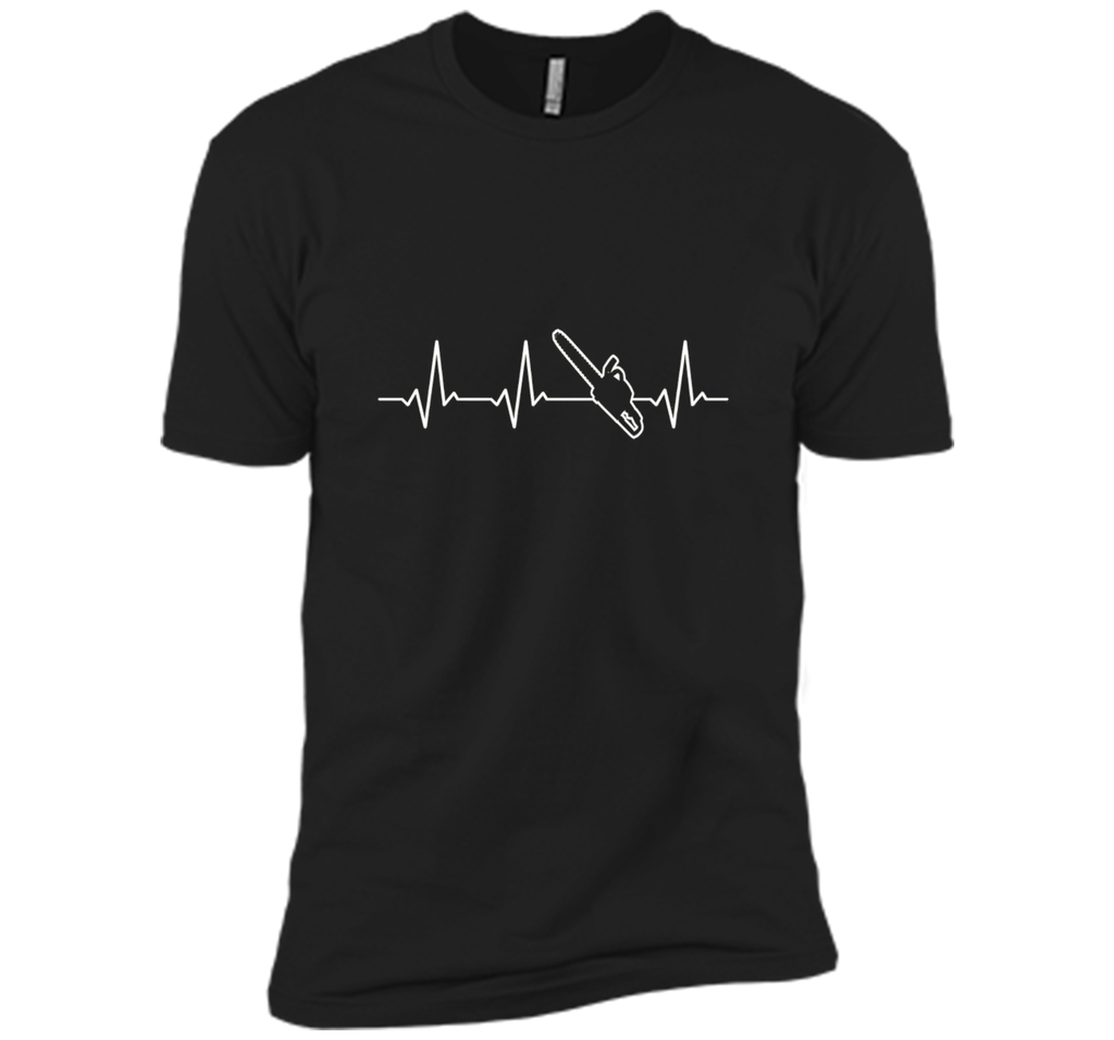 Lumberjack Chainsaw Heartbeat T-Shirt