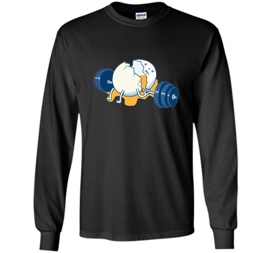 Weightlifting Accident Gym Funny Egg T-shirt