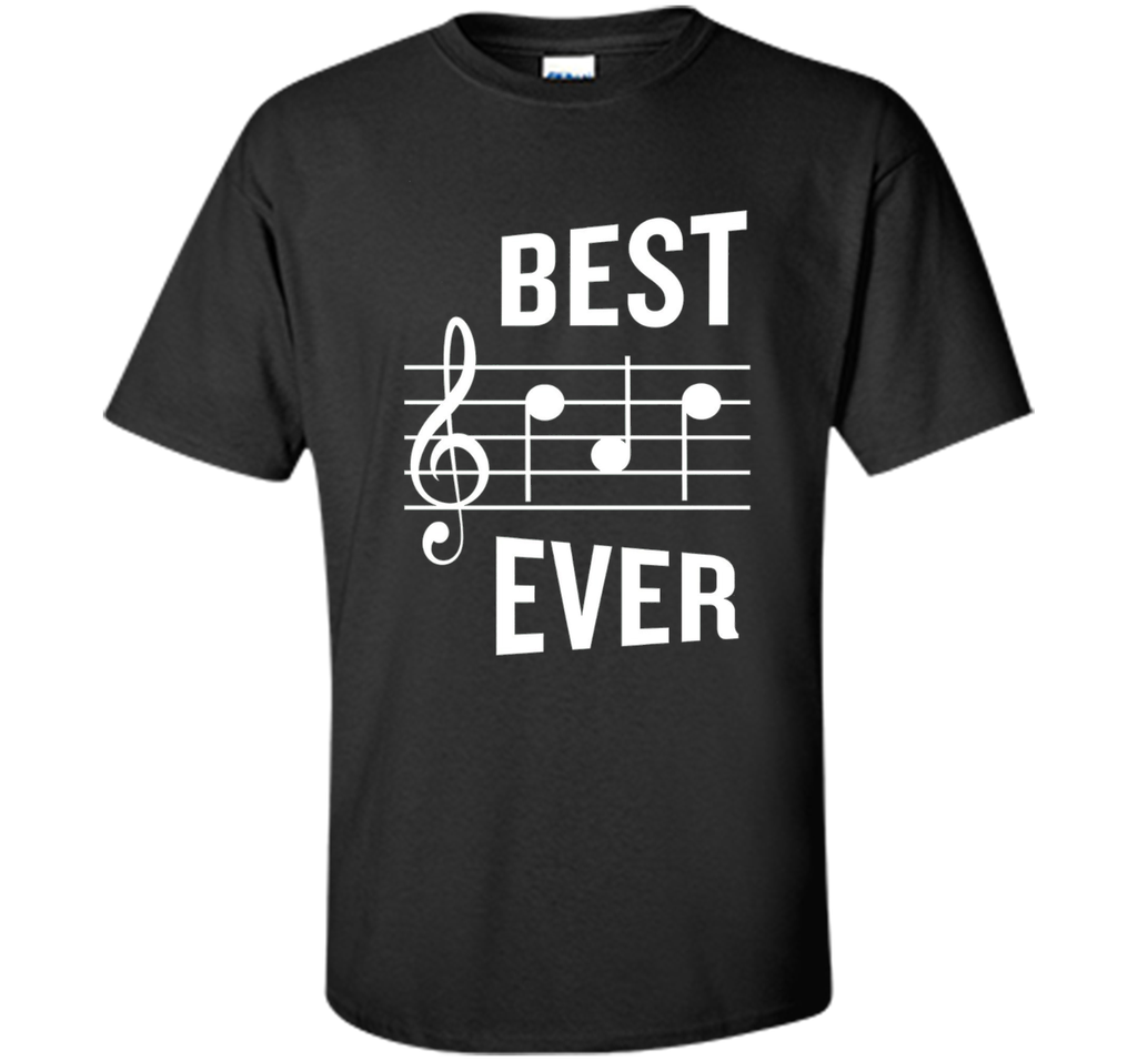 Best Dad Ever T-Shirt Funny Music Note Father's Gift