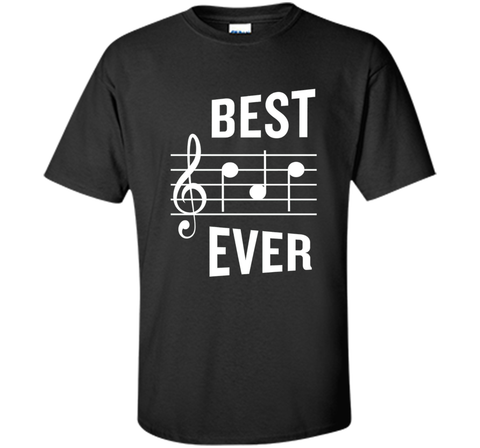 Best Dad Ever T-Shirt Funny Music Note Father's Gift