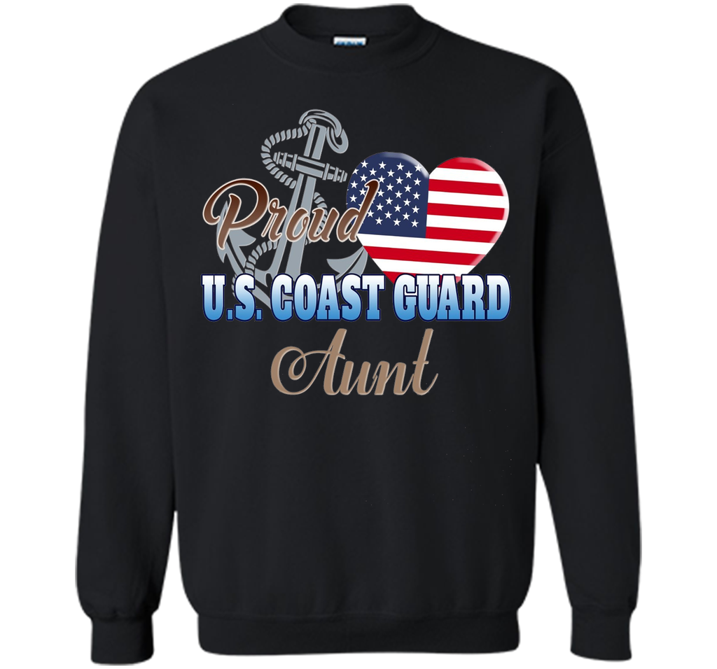 Proud U.S. Coast Guard Aunt Patriotic Heart T Shirt shirt