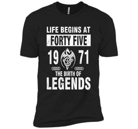 45th Birthday Gifts - Made 1971 The Birth Of Legends Tshirt