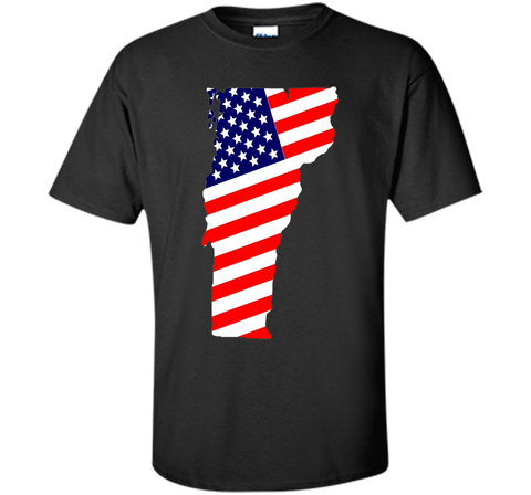 Vermont patriot with USA flag T-shirt Happy Independence day