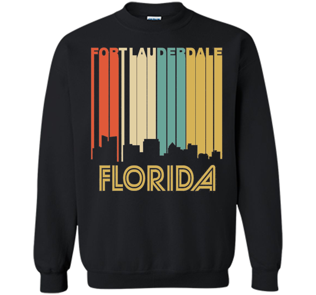 Retro 1970's Style Fort Lauderdale Florida Skyline T-Shirt