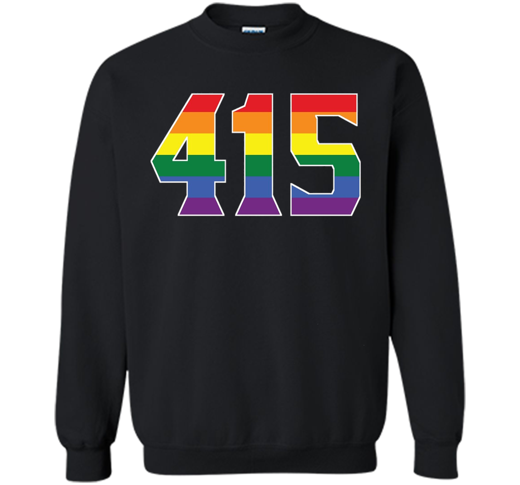 415 Area Code San Francisco CA Gay Pride LGBT Rainbow Shirt