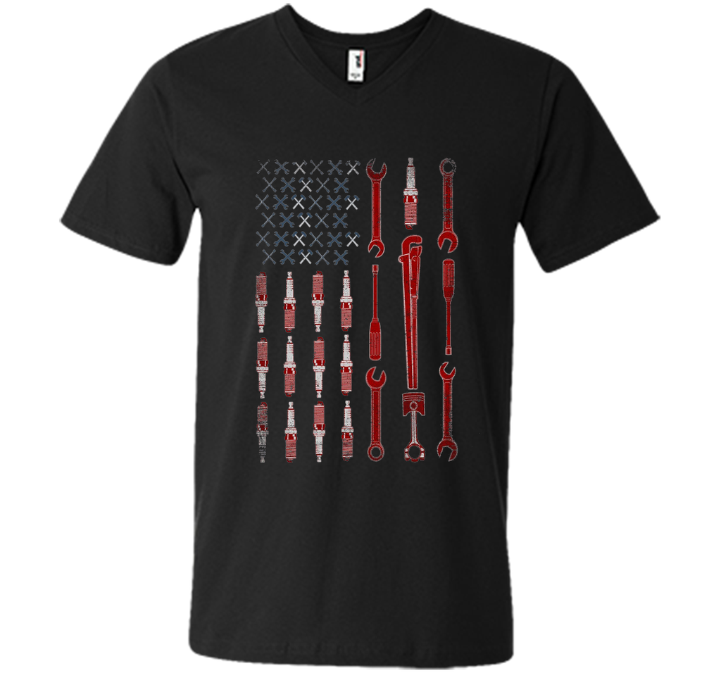 Mechanic Shirt: The Official Mechanic USA Flag T-Shirt