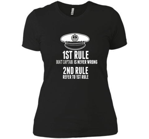 BOAT CAPTAIN IS NEVER WRONG T-Shirt Funny Boating Sail Gift