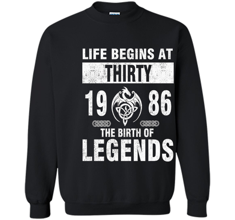 30th Birthday Gifts - Made 1986 The Birth Of Legends Tshirt