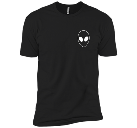 GENYOLO Black and White Alien T-Shirt. Alien Face Shirt