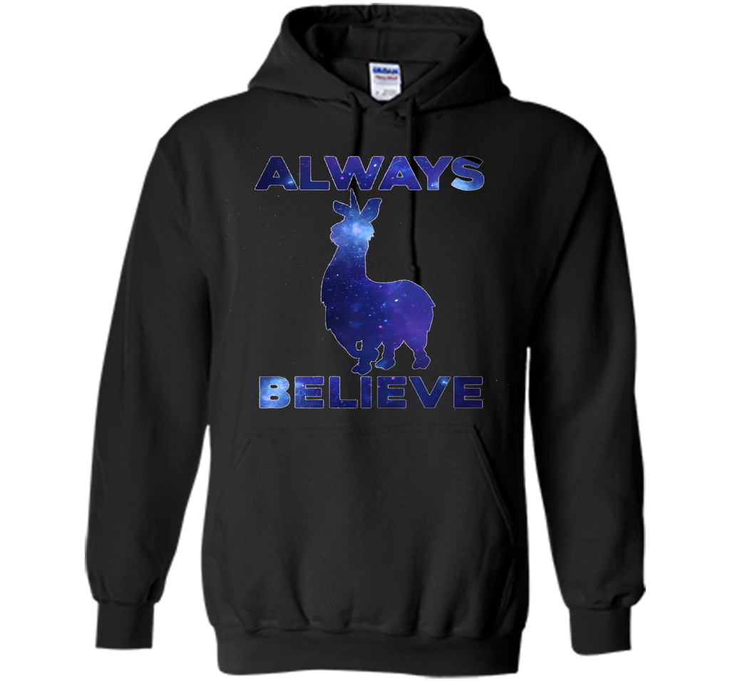 Always Believe Llamacorn Shirt - Graphic Galaxy T-Shirt