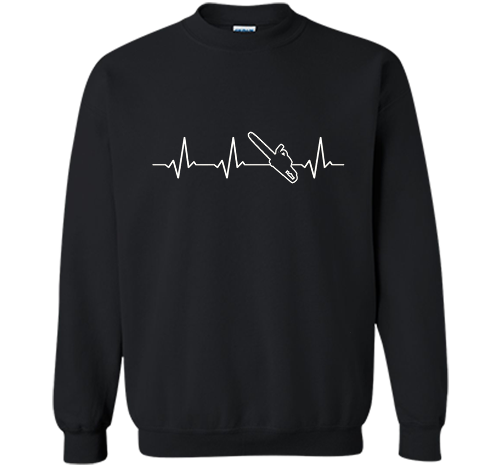 Lumberjack Chainsaw Heartbeat T-Shirt