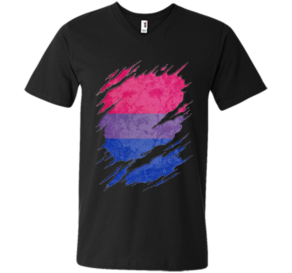 Bisexual Pride Flag Ripped T-Shirt