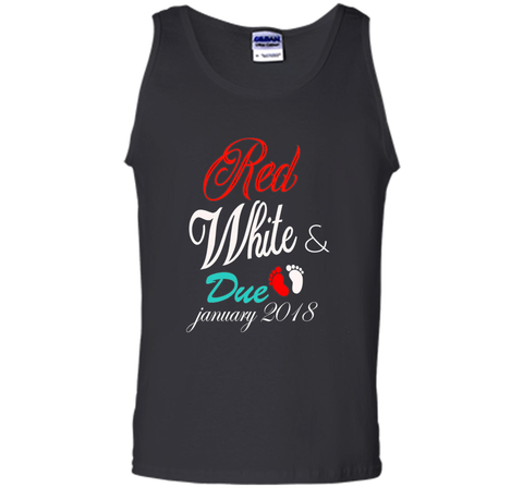 Womens Red White and Due in January 2018 Shirt