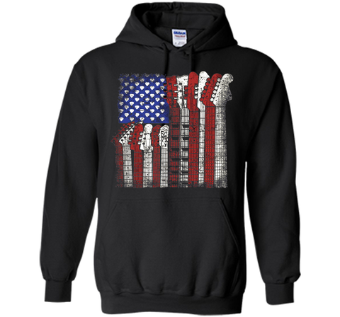Guitar T Shirt US flag rock playable for men women
