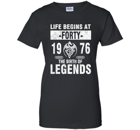 40th Birthday Gift - Made 1976 The Birth Of Legends Tshirt