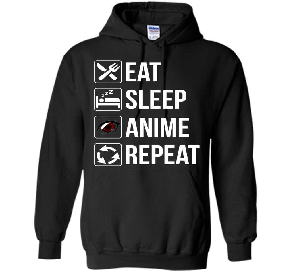 Funny Eat Sleep Anime Repeat TShirt