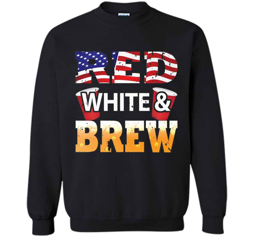 Red White and Brew Grunge flag t-shirt