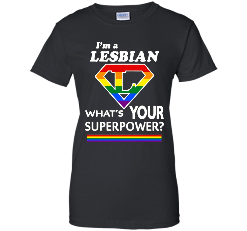 a lesbian whats your superpower rainbow gay pride flag shirt