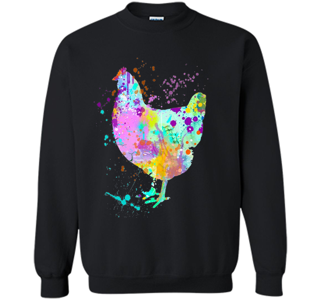 Chicken T-Shirt, Watercolor Splash Love Chickens Tee Shirt