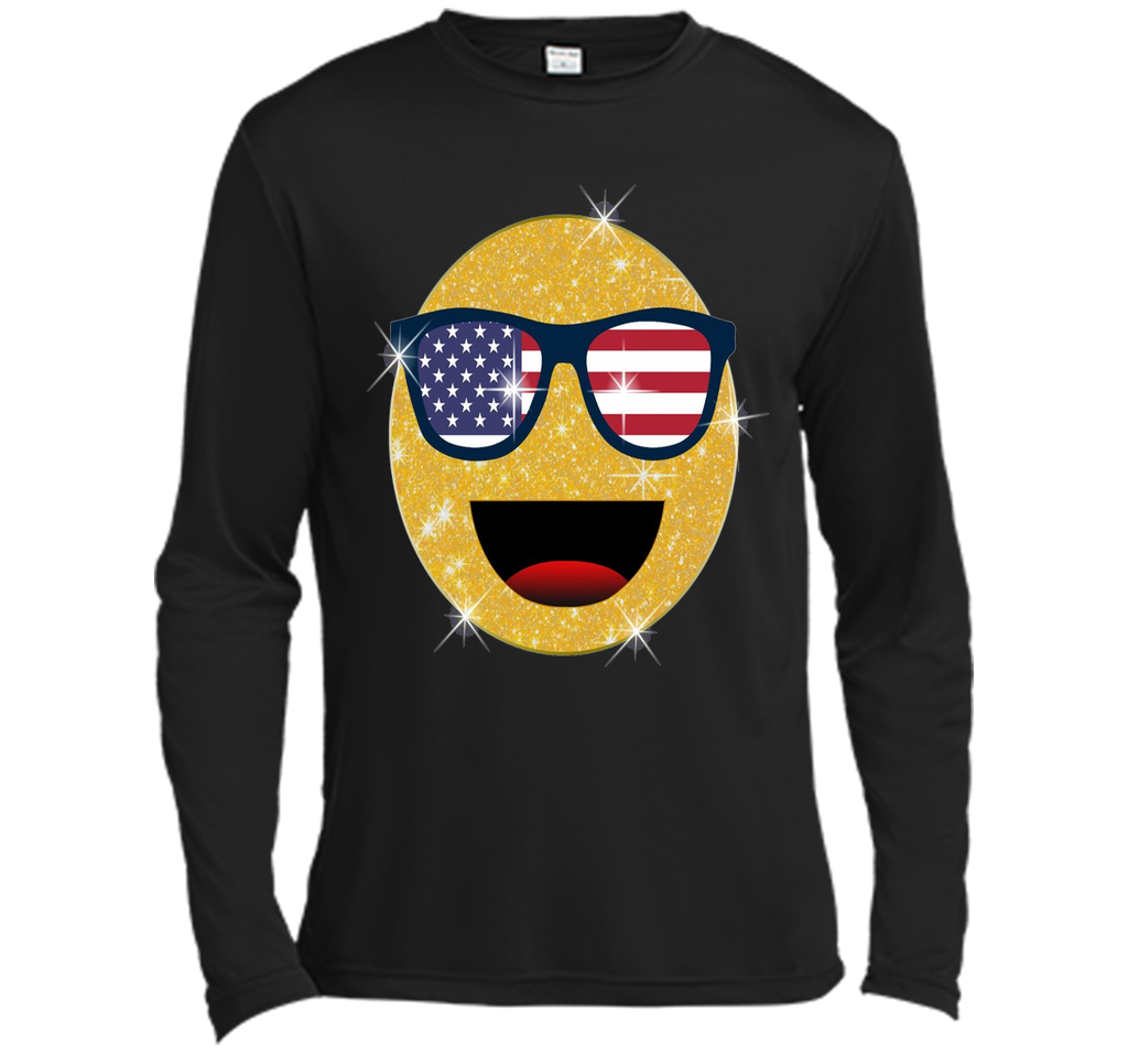 Emoji Shirts Funny 4th of July Sunglasses Emoji T-Shirt
